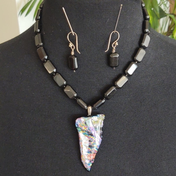 Hand Crafted Jewelry - NWOT Hand Crafted Necklace and Earring Set